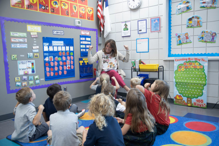 Group of students in a LCS classroom